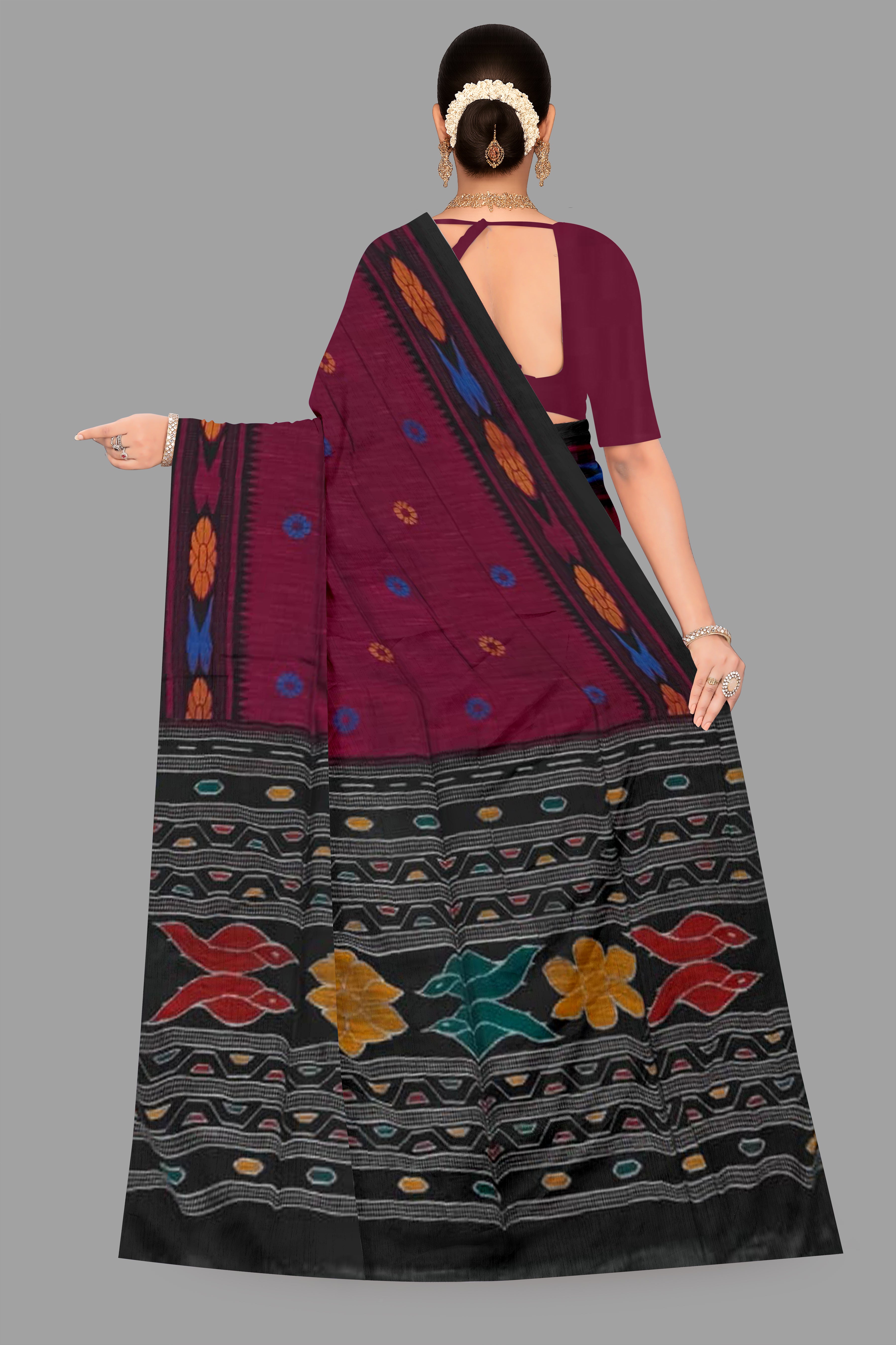Sambalpuri Print Saree | Traditional Indian Handloom Look