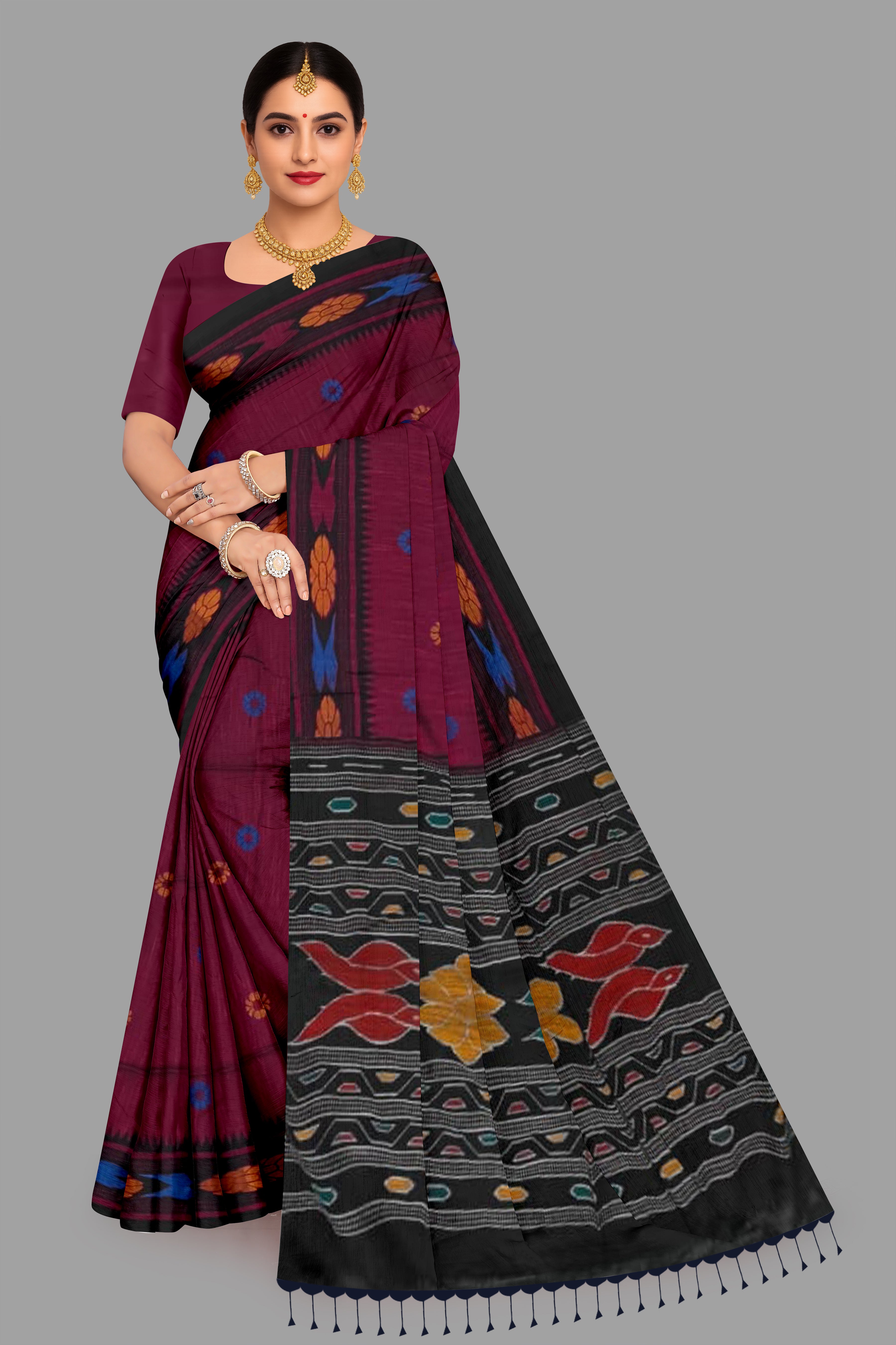 Sambalpuri Print Saree | Traditional Indian Handloom Look